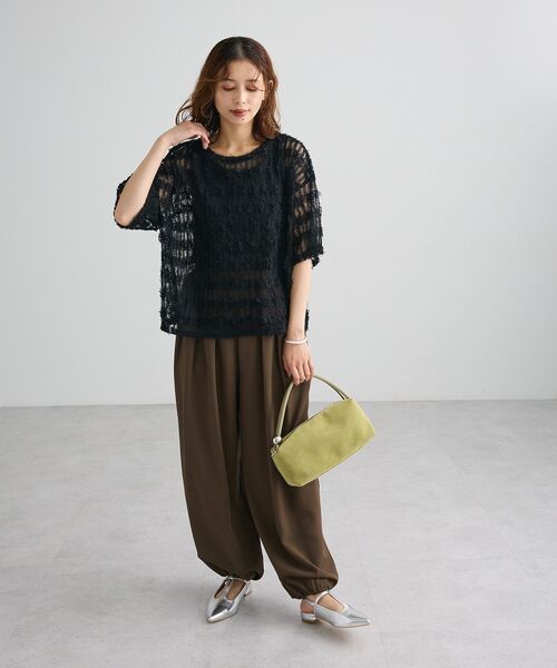 Green　Parks（グリーンパークス）の「SET2点カットフェザープルオーバー＋インナー（Tシャツ/カットソー・レディース・ブルー系その他7/アイボリー/ブラウン/ブラック・FREE）」の12枚目の写真