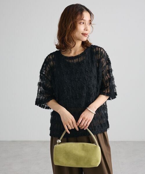 Green　Parks（グリーンパークス）の「SET2点カットフェザープルオーバー＋インナー（Tシャツ/カットソー・レディース・ブルー系その他7/アイボリー/ブラウン/ブラック・FREE）」の14枚目の写真