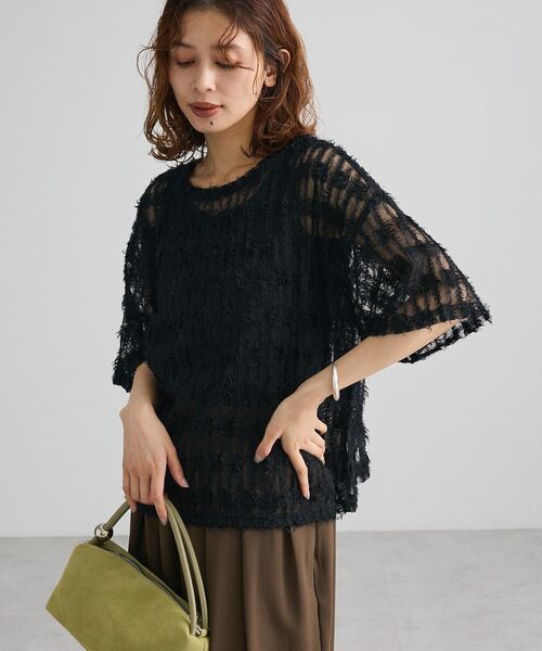 Green　Parks（グリーンパークス）の「SET2点カットフェザープルオーバー＋インナー（Tシャツ/カットソー・レディース・ブルー系その他7/アイボリー/ブラウン/ブラック・FREE）」の15枚目の写真