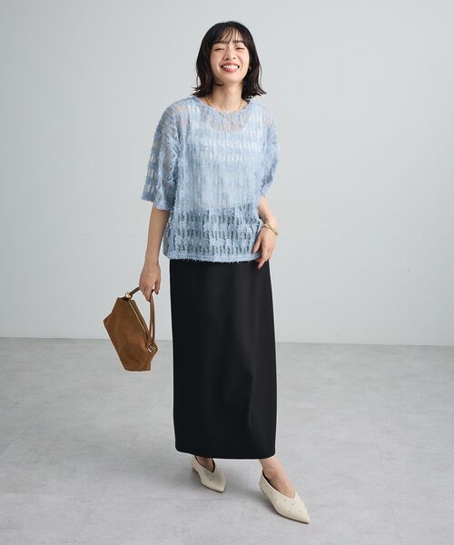 Green　Parks（グリーンパークス）の「SET2点カットフェザープルオーバー＋インナー（Tシャツ/カットソー・レディース・ブルー系その他7/アイボリー/ブラウン/ブラック・FREE）」の17枚目の写真