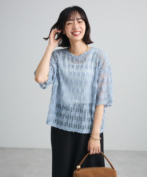 Green　Parks（グリーンパークス）の「SET2点カットフェザープルオーバー＋インナー（Tシャツ/カットソー・レディース・ブルー系その他7/アイボリー/ブラウン/ブラック・FREE）」の20枚目の写真
