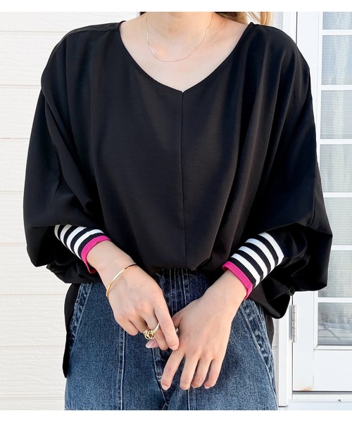Q(キュー)の「【秋の大本命】リブドルマンPO 2026秋冬 MUSTBUY 定番(シャツ/ブラウス・レディース・ベージュ/ブラック/ターコイズブルー・MEDIUM)」の17枚目の写真