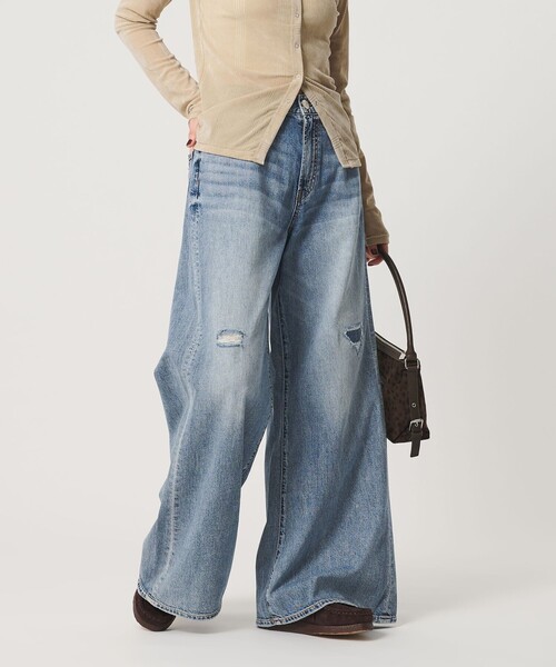 NEEDBY heritage(ニードバイヘリテージ)の「【別注】<NEEDBY heritage>ワイドフレア デニムパンツ/コバルト(デニムパンツ・レディース・コバルトブルー・25/24/23)」の2枚目の写真