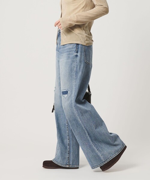 NEEDBY heritage(ニードバイヘリテージ)の「【別注】<NEEDBY heritage>ワイドフレア デニムパンツ/コバルト(デニムパンツ・レディース・コバルトブルー・25/24/23)」の3枚目の写真
