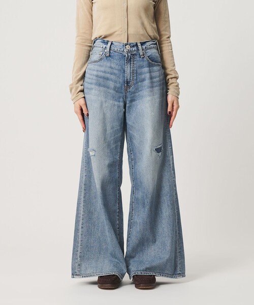 NEEDBY heritage(ニードバイヘリテージ)の「【別注】<NEEDBY heritage>ワイドフレア デニムパンツ/コバルト(デニムパンツ・レディース・コバルトブルー・25/24/23)」の5枚目の写真