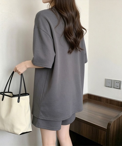 Miniministore(ミニミニストア)の「ワンポイントロゴTシャツセットアップ夏服(セットアップ・レディース・ライトブルー/アイボリー/ダークグレー/ライトグレー・FREE)」の19枚目の写真
