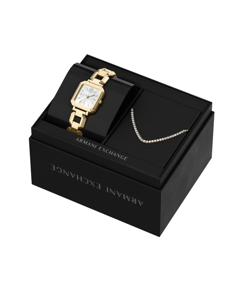ARMANI EXCHANGE（アルマーニエクスチェンジ）の「アルマーニ・エクスチェンジ 腕時計 レディース アナログ ステンレス AX7186SET（アナログ腕時計・レディース・ゴールド・FREE）」の8枚目の写真