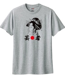 NIPOP(ニポップ) 半袖Tシャツ 芸者 ロゴ イラスト プリント インバウンド お土産 5.6オンス トップス カットソー レディース