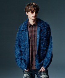 Shaggy Knit Shirt Cardigan / シャギーニットシャツカーディガン