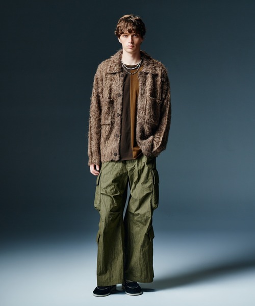 glamb(グラム)の「Shaggy Knit Shirt Cardigan / シャギーニットシャツカーディガン(カーディガン/ボレロ・メンズ・ブルー/ブラウン・S/M/L)」の8枚目の写真