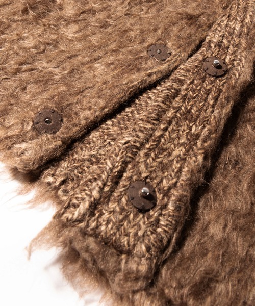 glamb(グラム)の「Shaggy Knit Shirt Cardigan / シャギーニットシャツカーディガン(カーディガン/ボレロ・メンズ・ブルー/ブラウン・S/M/L)」の16枚目の写真