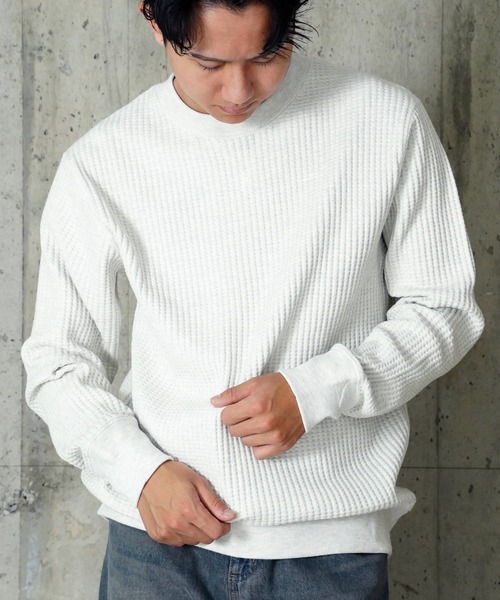 JEMORGAN(ジェーイーモーガン)の「"04"≪JEMORGAN≫ビッグワッフル プルオーバー スウェットシャツ(スウェット・メンズ・ダークグレー/グレー/ライトグレー/ブラック/アイボリー・XL/M/L)」の3枚目の写真