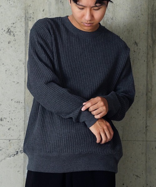 JEMORGAN(ジェーイーモーガン)の「"04"≪JEMORGAN≫ビッグワッフル プルオーバー スウェットシャツ(スウェット・メンズ・ダークグレー/グレー/ライトグレー/ブラック/アイボリー・XL/M/L)」の13枚目の写真