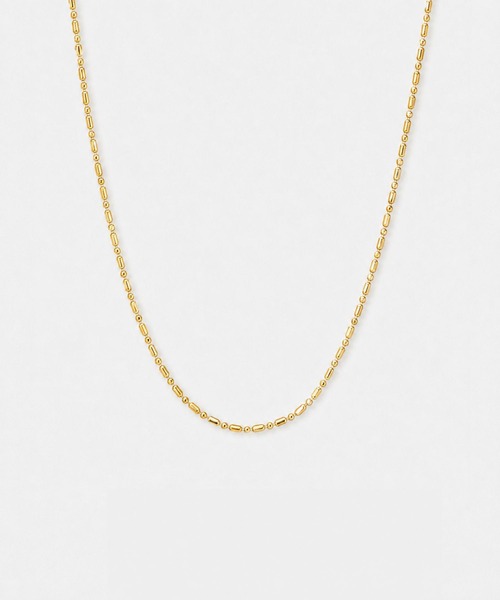 Phoebe（フィービィー）の「【金属アレルギー対応】ミックスドットマグネットチェーンネックレス/ニッケルフリー　ワンタッチ ベーシック 着脱簡単（ネックレス・レディース・イエローゴールド/シルバー・FREE）」の2枚目の写真
