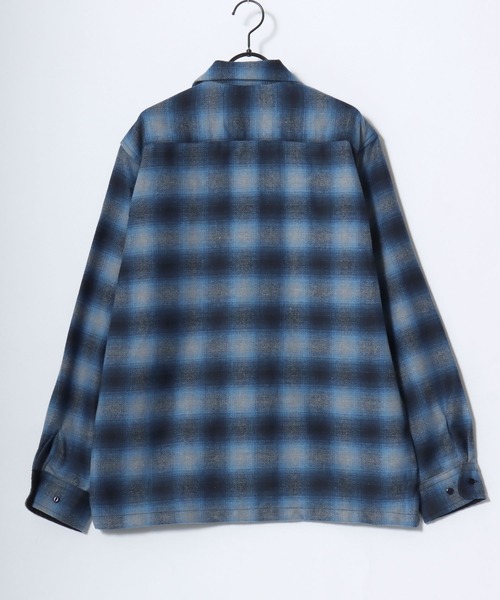 BEN DAVIS(ベンデイビス)の「BEN DAVIS/ベンデイビス HEAVY PLAID SHIRT/オーバーサイズ 起毛 オンブレチェック フランネル長袖シャツ/ワークシャツ/レディース メンズ(シャツ/ブラウス・メンズ・ブルー/ブラウン/ブラック・XL/L/M)」の16枚目の写真