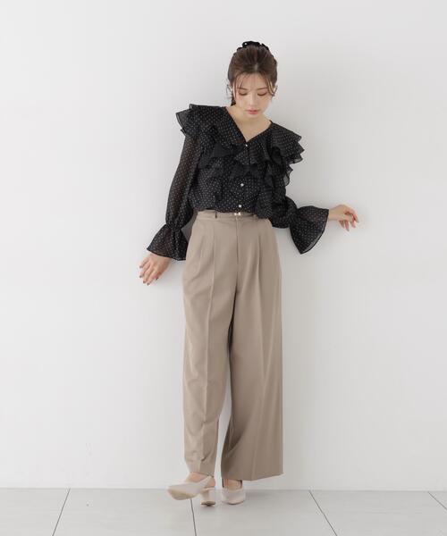 PROPORTION BODY DRESSING(プロポーションボディドレッシング)の「ボリュームラッフルブラウス / 1216210905(シャツ/ブラウス・レディース・ホワイト系その他/ブラック系その他/ブラウン系その他・FREE)」の6枚目の写真