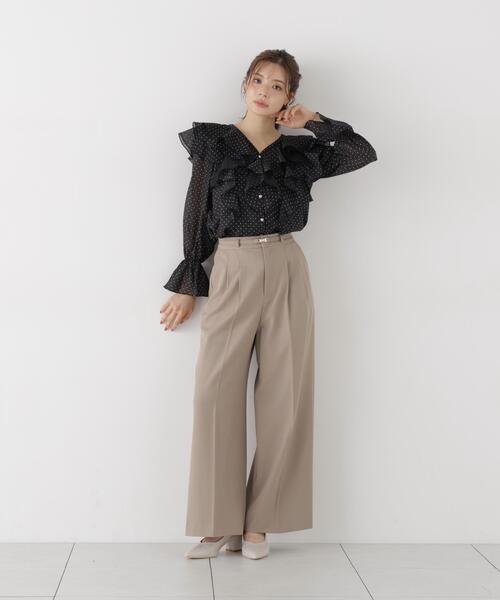 PROPORTION BODY DRESSING(プロポーションボディドレッシング)の「ボリュームラッフルブラウス / 1216210905(シャツ/ブラウス・レディース・ホワイト系その他/ブラック系その他/ブラウン系その他・FREE)」の9枚目の写真