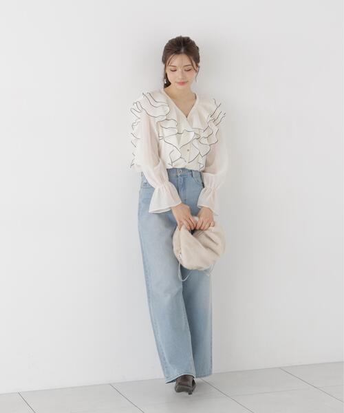 PROPORTION BODY DRESSING(プロポーションボディドレッシング)の「ボリュームラッフルブラウス / 1216210905(シャツ/ブラウス・レディース・ホワイト系その他/ブラック系その他/ブラウン系その他・FREE)」の18枚目の写真