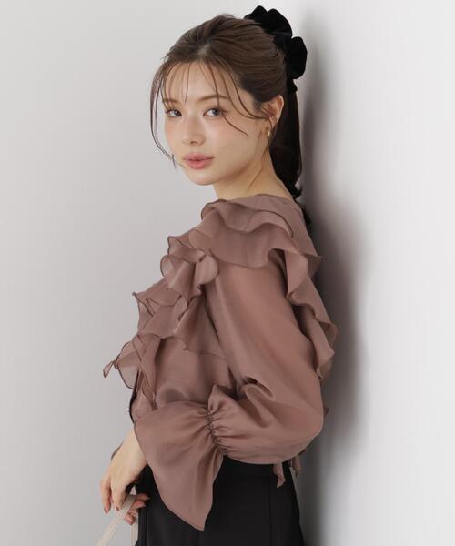PROPORTION BODY DRESSING(プロポーションボディドレッシング)の「ボリュームラッフルブラウス / 1216210905(シャツ/ブラウス・レディース・ホワイト系その他/ブラック系その他/ブラウン系その他・FREE)」の22枚目の写真