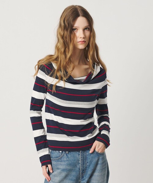 ATTISESSION(アティセッション)の「<ATTISESSION>ドレープ ロングスリーブトップス(Tシャツ/カットソー・レディース・その他1/グレー系・FREE)」の2枚目の写真