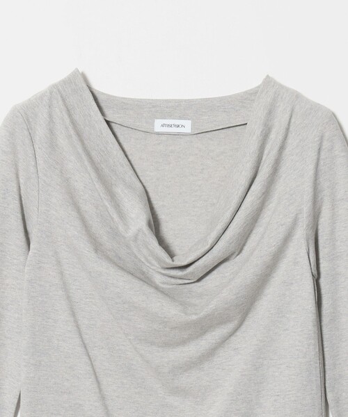 ATTISESSION(アティセッション)の「<ATTISESSION>ドレープ ロングスリーブトップス(Tシャツ/カットソー・レディース・その他1/グレー系・FREE)」の11枚目の写真