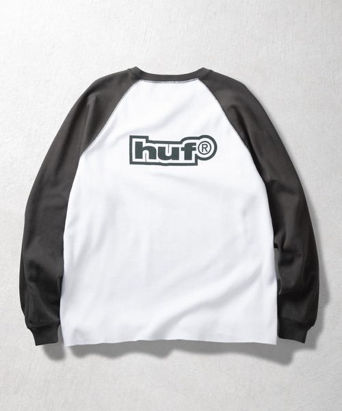HUF(ハフ)の「89 OUTLINE LS RAGLAN(Tシャツ/カットソー・メンズ・カモフラージュ/ブラック・L/S/XL/M/XXL)」の2枚目の写真