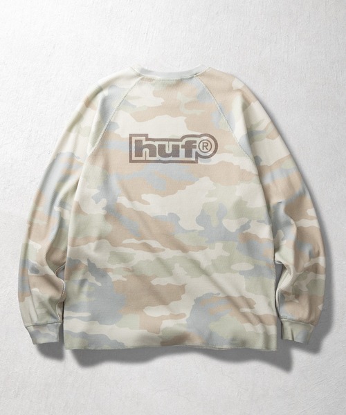 HUF(ハフ)の「89 OUTLINE LS RAGLAN(Tシャツ/カットソー・メンズ・カモフラージュ/ブラック・L/S/XL/M/XXL)」の6枚目の写真
