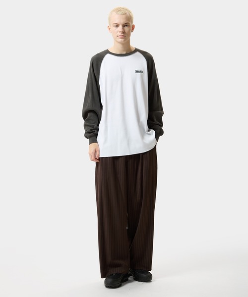 HUF(ハフ)の「89 OUTLINE LS RAGLAN(Tシャツ/カットソー・メンズ・カモフラージュ/ブラック・L/S/XL/M/XXL)」の9枚目の写真