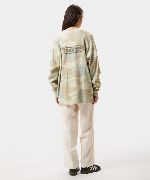 HUF(ハフ)の「89 OUTLINE LS RAGLAN(Tシャツ/カットソー・メンズ・カモフラージュ/ブラック・L/S/XL/M/XXL)」の14枚目の写真