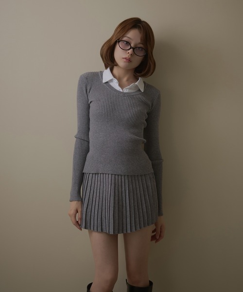 M DOLLY(エムドリー)の「Rib knit ivy setup / リブニットアイヴィーセットアップ(セットアップ・レディース・ブラック/アイボリー/グレー・FREE)」の14枚目の写真