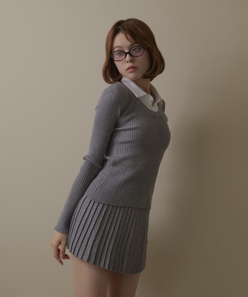 M DOLLY(エムドリー)の「Rib knit ivy setup / リブニットアイヴィーセットアップ(セットアップ・レディース・ブラック/アイボリー/グレー・FREE)」の16枚目の写真