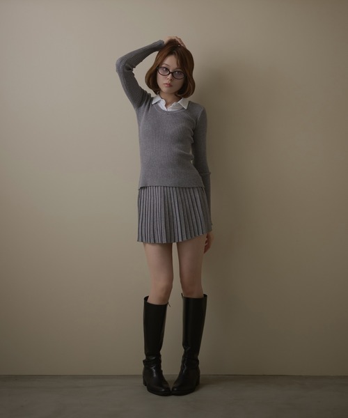 M DOLLY(エムドリー)の「Rib knit ivy setup / リブニットアイヴィーセットアップ(セットアップ・レディース・ブラック/アイボリー/グレー・FREE)」の17枚目の写真