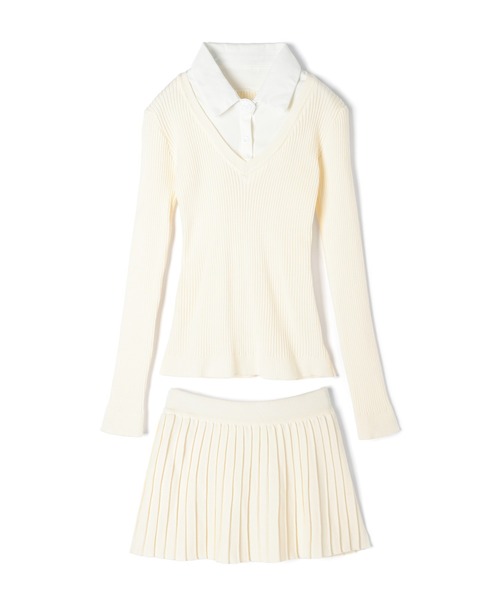 M DOLLY(エムドリー)の「Rib knit ivy setup / リブニットアイヴィーセットアップ(セットアップ・レディース・ブラック/アイボリー/グレー・FREE)」の18枚目の写真