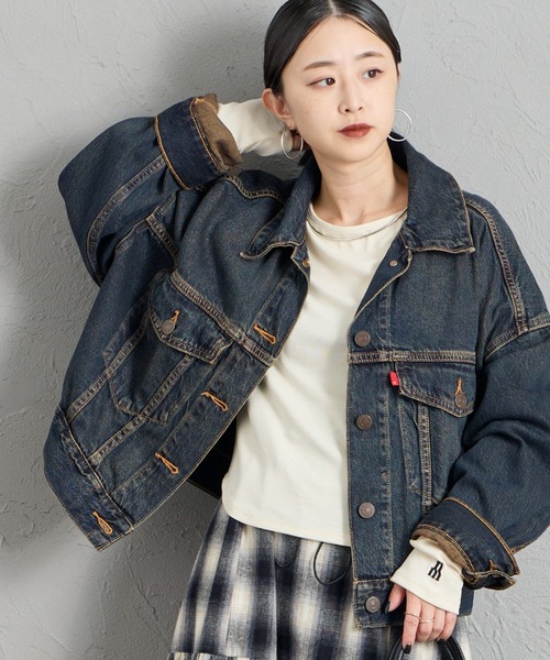 LOOSE CROP TRUCKER 丹寧夾克外套
