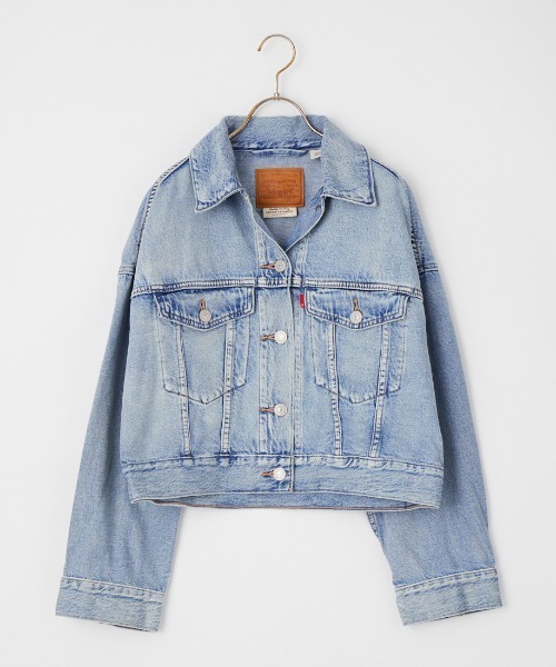 Levi's（リーバイス）の「[LEVI’S/リーバイス] LOOSE CROP TRUCKER デニムジャケット（デニムジャケット・レディース・ライトインディゴブルー/インディゴブルー・S）」の13枚目の写真
