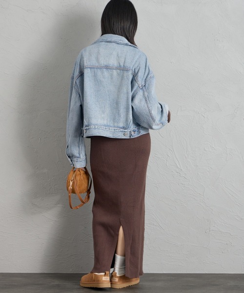Levi's（リーバイス）の「[LEVI’S/リーバイス] LOOSE CROP TRUCKER デニムジャケット（デニムジャケット・レディース・ライトインディゴブルー/インディゴブルー・S）」の18枚目の写真