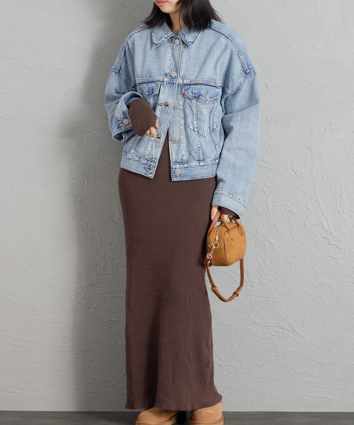 Levi's（リーバイス）の「[LEVI’S/リーバイス] LOOSE CROP TRUCKER デニムジャケット（デニムジャケット・レディース・ライトインディゴブルー/インディゴブルー・S）」の20枚目の写真