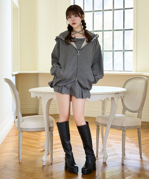 Belle Charme(ベルシャルム)の「【Belle Charme】Logo Label Lace Tank(タンクトップ・レディース・チャコールグレー/オフホワイト/ブラック・FREE)」の19枚目の写真
