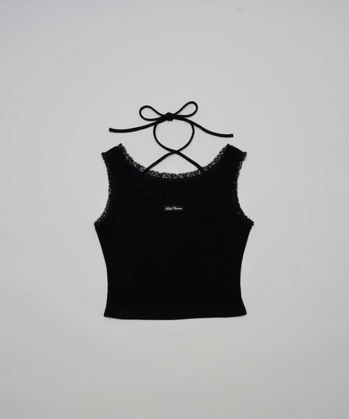 Belle Charme(ベルシャルム)の「【Belle Charme】Logo Label Lace Tank(タンクトップ・レディース・チャコールグレー/オフホワイト/ブラック・FREE)」の14枚目の写真