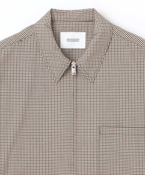 MACKINTOSH PHILOSOPHY（ﾏｯｷﾝﾄｯｼｭ ﾌｨﾛｿﾌｨｰ）の「【WEEKENDER】オーバーシャツハリントン ガングラブ/ブラックウォッチ（ブルゾン・メンズ・グリーン系その他4/ブラウン系その他4・40/38）」の9枚目の写真