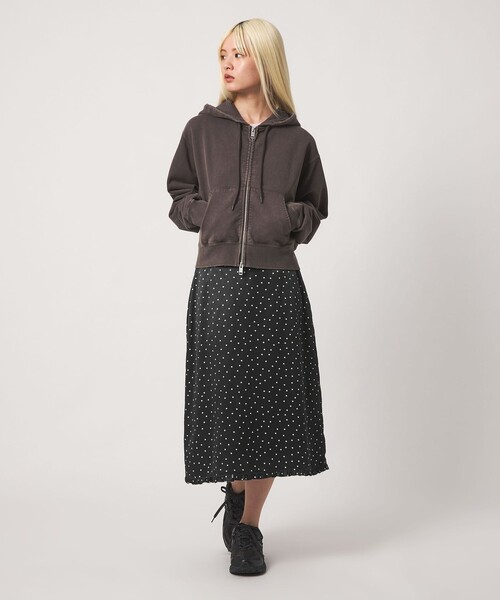 BEAUTY&YOUTH UNITED ARROWS(ビューティーアンドユースユナイテッドアローズ)の「ドット フリル ミディアムスカート(スカート・レディース・ブラック/オフホワイト・S/M)」の5枚目の写真