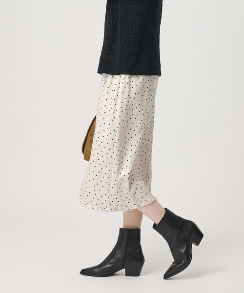 BEAUTY&YOUTH UNITED ARROWS(ビューティーアンドユースユナイテッドアローズ)の「ドット フリル ミディアムスカート(スカート・レディース・ブラック/オフホワイト・S/M)」の7枚目の写真