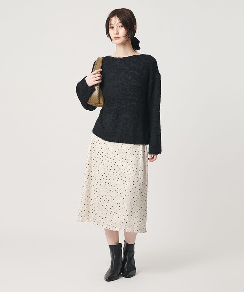 BEAUTY&YOUTH UNITED ARROWS(ビューティーアンドユースユナイテッドアローズ)の「ドット フリル ミディアムスカート(スカート・レディース・ブラック/オフホワイト・S/M)」の8枚目の写真
