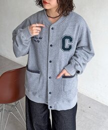 バック刺繍スナップカーデ