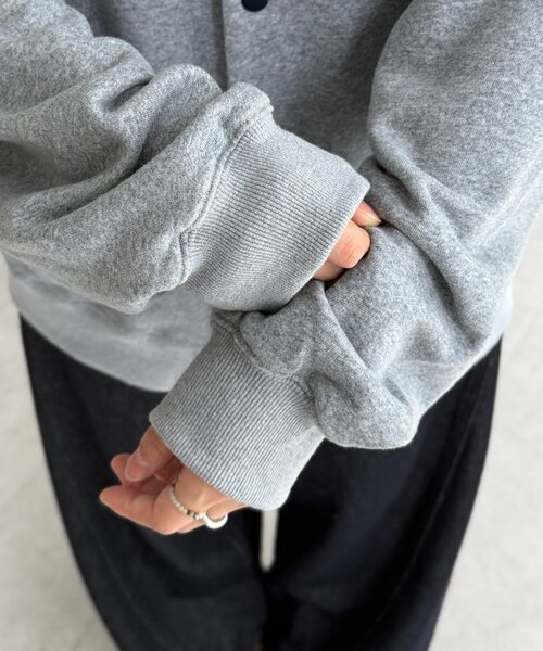 CPCM(シーピーシーエム)の「バック刺繍スナップカーデ(Tシャツ/カットソー・メンズ・ネイビー/グレー・SMALL/MEDIUM/LARGE)」の3枚目の写真