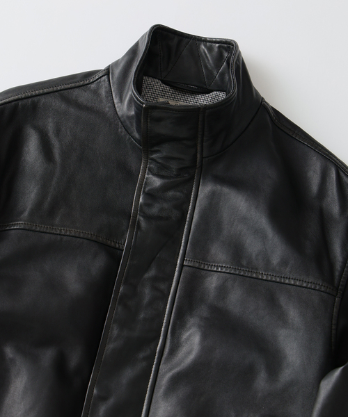 JOURNAL STANDARD relume(ジャーナルスタンダード レリューム)の「ラムレザー スタンドブルゾン(ライダースジャケット・メンズ・ブラック・LARGE/MEDIUM)」の14枚目の写真