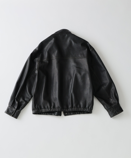JOURNAL STANDARD relume(ジャーナルスタンダード レリューム)の「ラムレザー スタンドブルゾン(ライダースジャケット・メンズ・ブラック・LARGE/MEDIUM)」の19枚目の写真