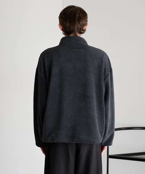 ROCHEM(ローシェン)の「ワンポイントロゴ刺繍フリースハーフジップスウェット(スウェット・メンズ・ブラック/チャコール/ベージュ・M/S/XS/L)」の10枚目の写真