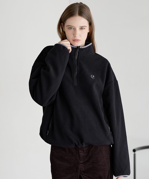 ROCHEM(ローシェン)の「ワンポイントロゴ刺繍フリースハーフジップスウェット(スウェット・メンズ・ブラック/チャコール/ベージュ・M/S/XS/L)」の20枚目の写真