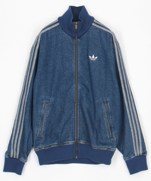 adidas(アディダス)の「adidas/アディダス FIREBIRD ADICOLOR DENIM TRACK TOP - Medium Vintage Denim(ブルゾン・メンズ・ブルー・LARGE/MEDIUM/X-LARGE)」の1枚目の写真